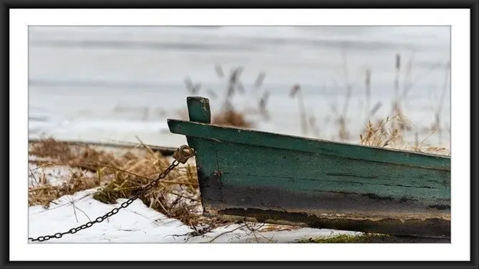 An Old Boat. Framed photograph